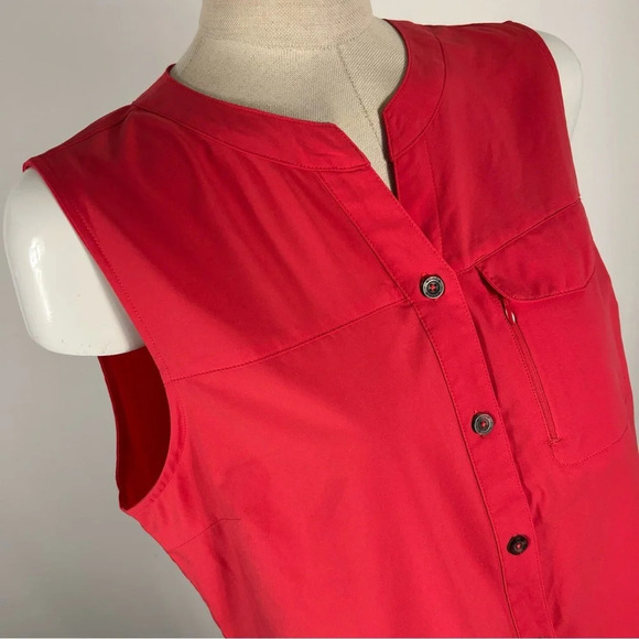 ❤️ Woods🌲 Red Sleeveless Leisure Athlete Top M - Picture 4 of 10